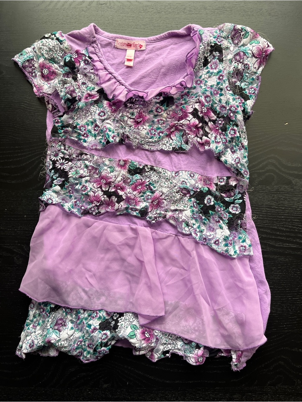 Sugar Tart Boho Ruffle Floral Tunic